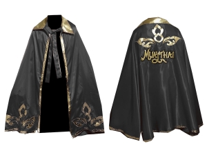 Custom Batman Muay Thai Robe / Batman Robe : Black/Gold